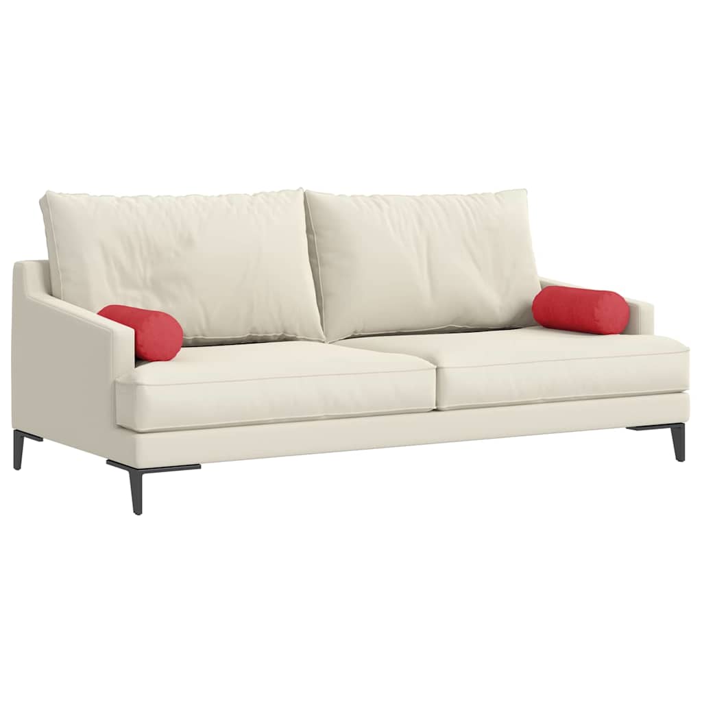 VidaXL Nackenkissen 2 Stück rot ø 15 x 40 cm Stoff