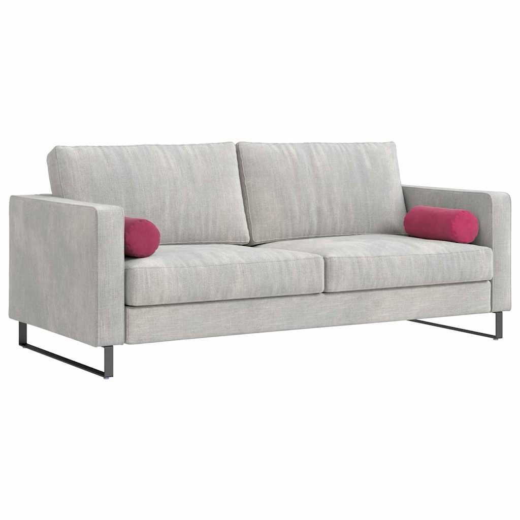 VidaXL Nackenkissen 2 Stück weinrot ø 15 x 40 cm Cordstoff