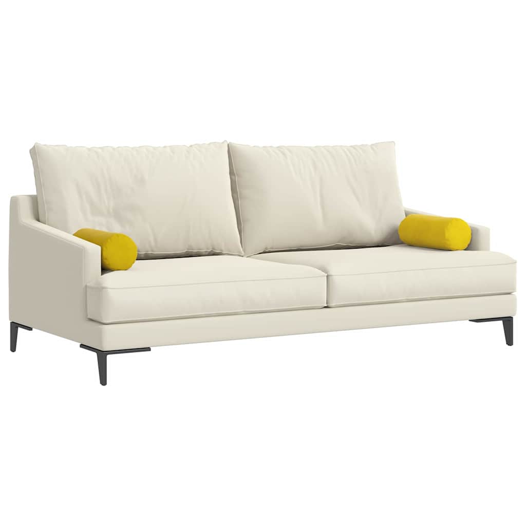 VidaXL Nackenkissen 2 Stück gelb ø 15 x 40 cm Kordelstoff