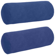 VidaXL Nackenkissen 2 Stück Polizeiblau ø 15 x 40 cm Cordstoff - afbeelding 2