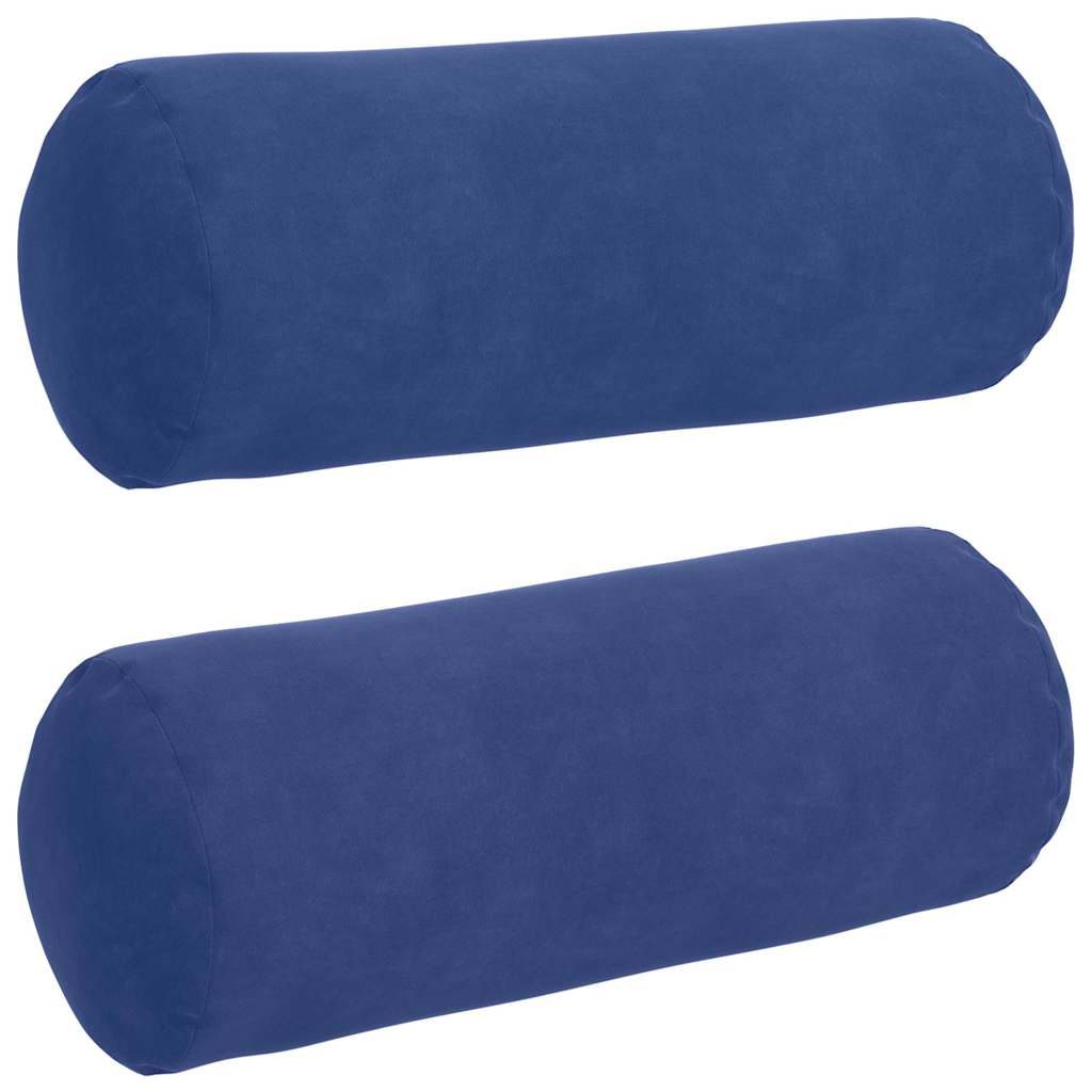 VidaXL Nackenkissen 2 Stück Polizeiblau ø 15 x 40 cm Cordstoff