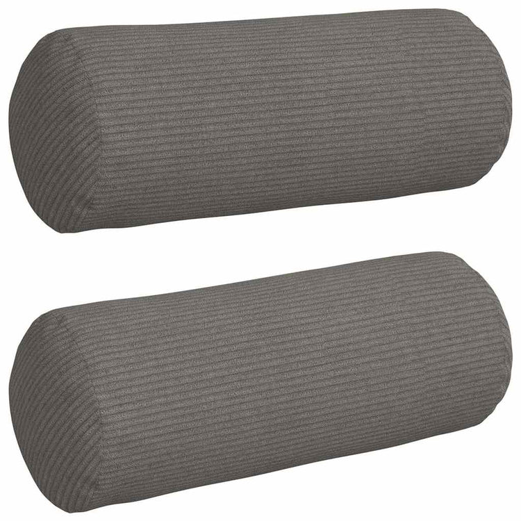 VidaXL Nackenkissen 2 Stück hellgrau ø 15 x 40 cm Baumwollstoff