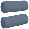 VidaXL Nackenkissen 2 Stück blau ø 15 x 40 cm Cordstoff
