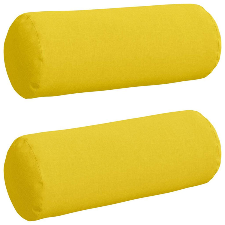 VidaXL Nackenkissen 2 Stück hellgelb ø 25 x 70 cm Stoff
