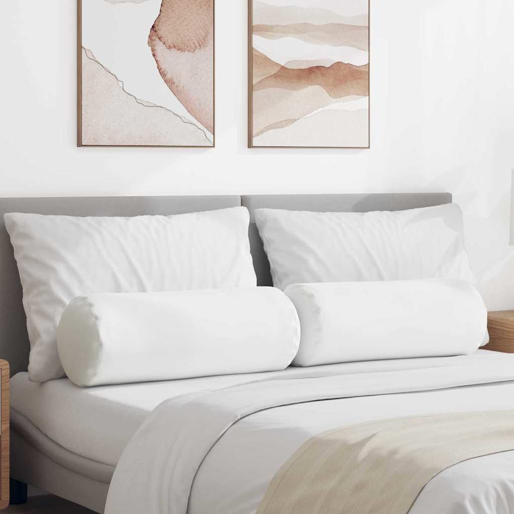 VidaXL Nackenkissen 2 Stück weiß ø 25 x 70 cm Stoff