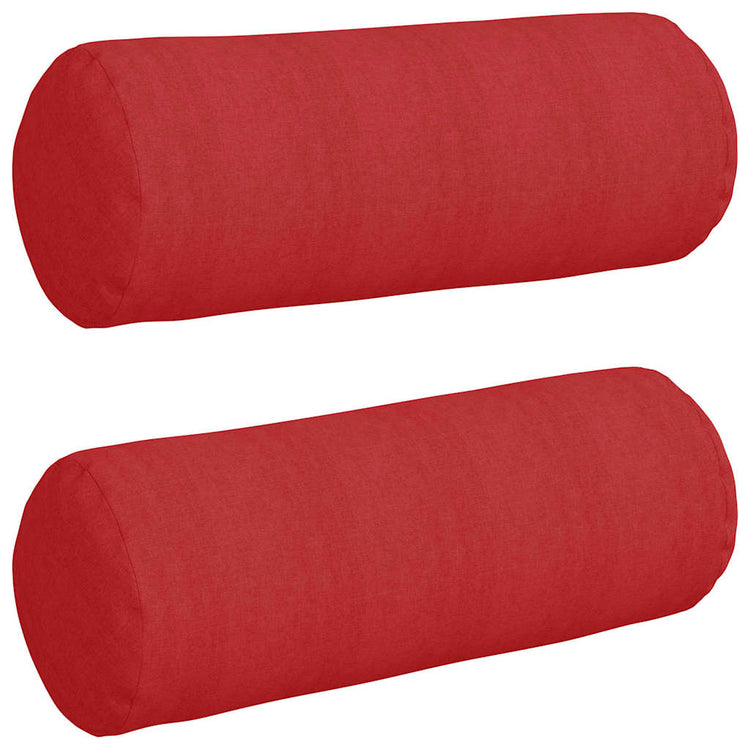 VidaXL Nackenkissen 2 Stück rot ø 25 x 70 cm Stoff