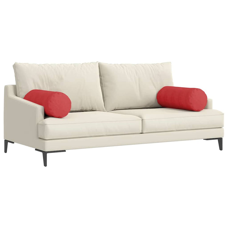 VidaXL Nackenkissen 2 Stück rot ø 25 x 70 cm Stoff