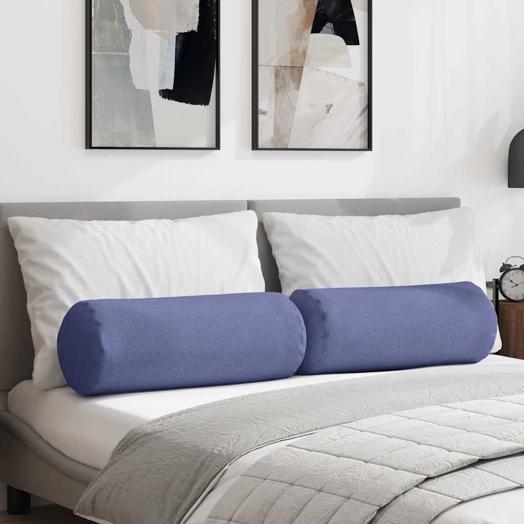 VidaXL bolster cushions 2 pieces jeans blue ø 25 x 70 cm fabric
