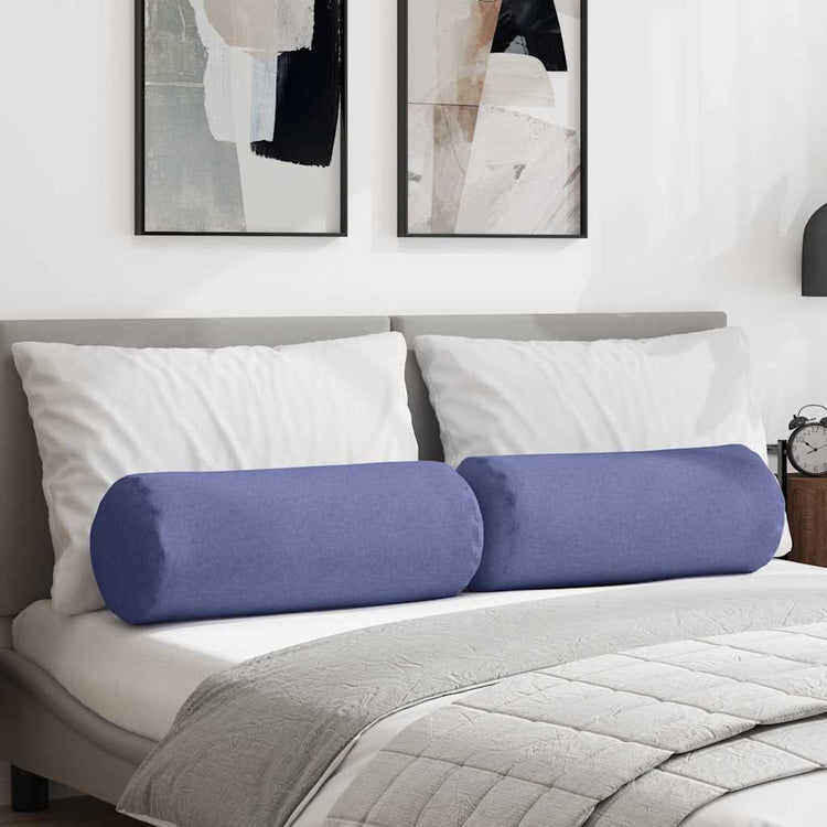 VidaXL bolster cushions 2 pieces jeans blue ø 25 x 70 cm fabric