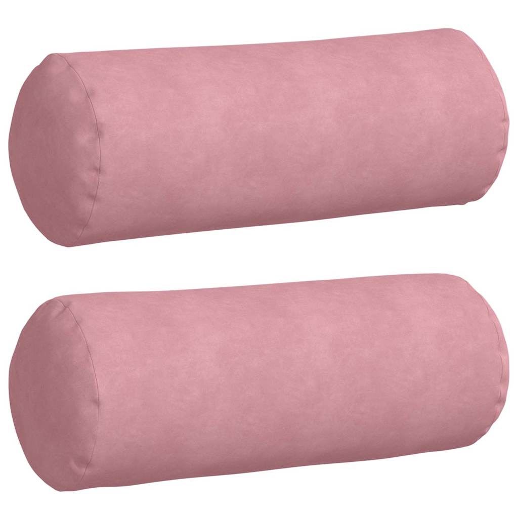 VidaXL Nackenkissen 2 Stück rosa ø 25 x 70 cm Cordstoff
