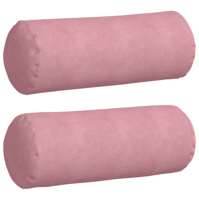 VidaXL Nackenkissen 2 Stück rosa ø 25 x 70 cm Cordstoff