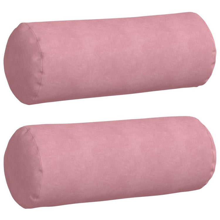 VidaXL Nackenkissen 2 Stück rosa ø 25 x 70 cm Cordstoff