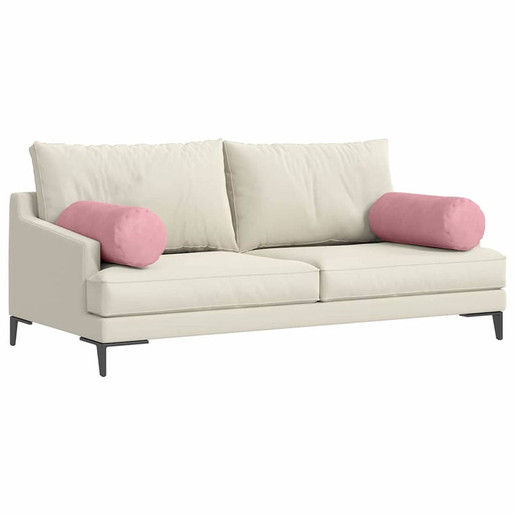 VidaXL Nackenkissen 2 Stück rosa ø 25 x 70 cm Cordstoff