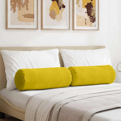 VidaXL Nackenkissen 2 Stück gelb ø 25 x 70 cm Cordstoff