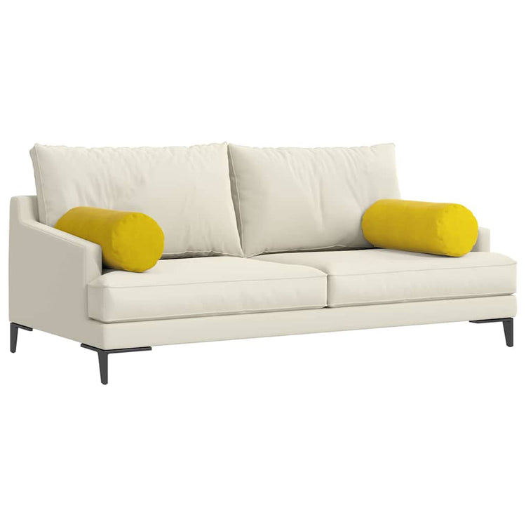 VidaXL Nackenkissen 2 Stück gelb ø 25 x 70 cm Cordstoff
