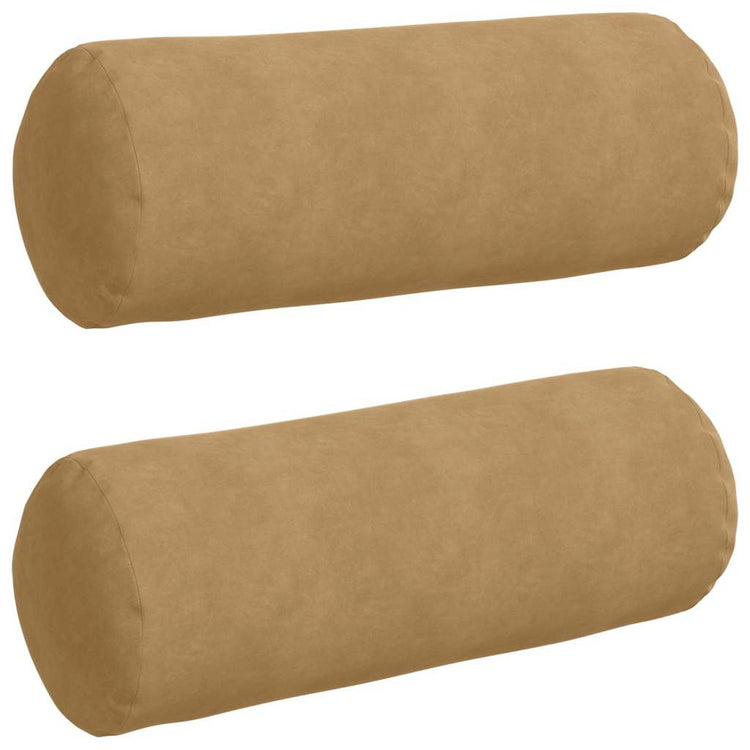 VidaXL Nackenkissen 2 Stück braun ø 25 x 70 cm Cordstoff