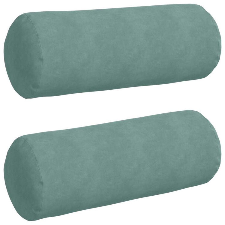 VidaXL Nackenrollenkissen 2 Stück meergrün ø 25 x 70 cm Cordstoff