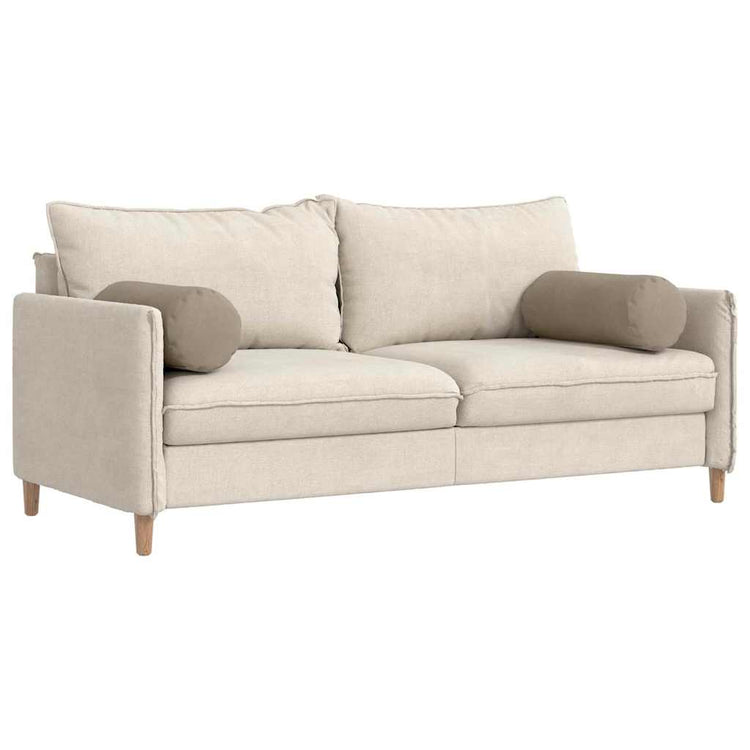 VidaXL Nackenkissen 2 Stück Taupe ø 25 x 70 cm Mikrofaserstoff