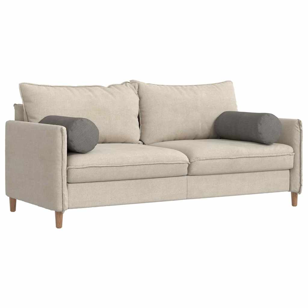 VidaXL Nackenkissen 2 Stück hellgrau ø 25 x 70 cm Cordstoff