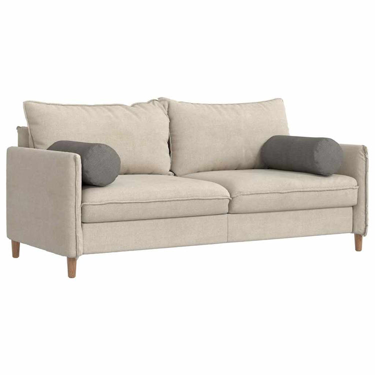 VidaXL Nackenkissen 2 Stück hellgrau ø 25 x 70 cm Cordstoff