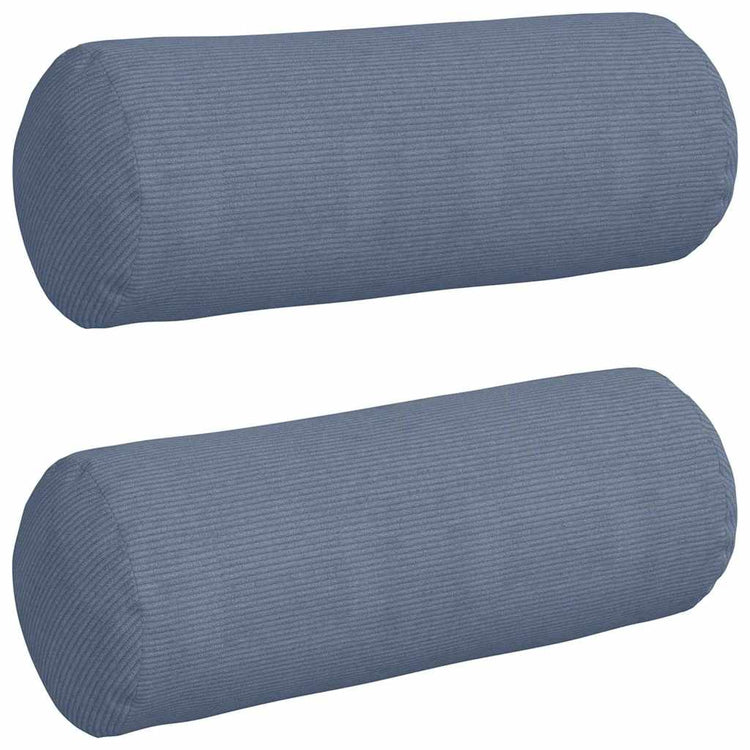 Vidaxx Nackenkissen 2 Stück blau ø 25 x 70 cm Cordstoff