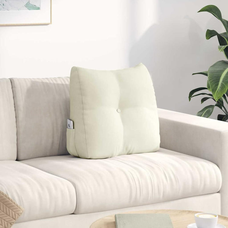 Vidaxx Rückenkissen Creme 45 x 24 x 50 cm Samt