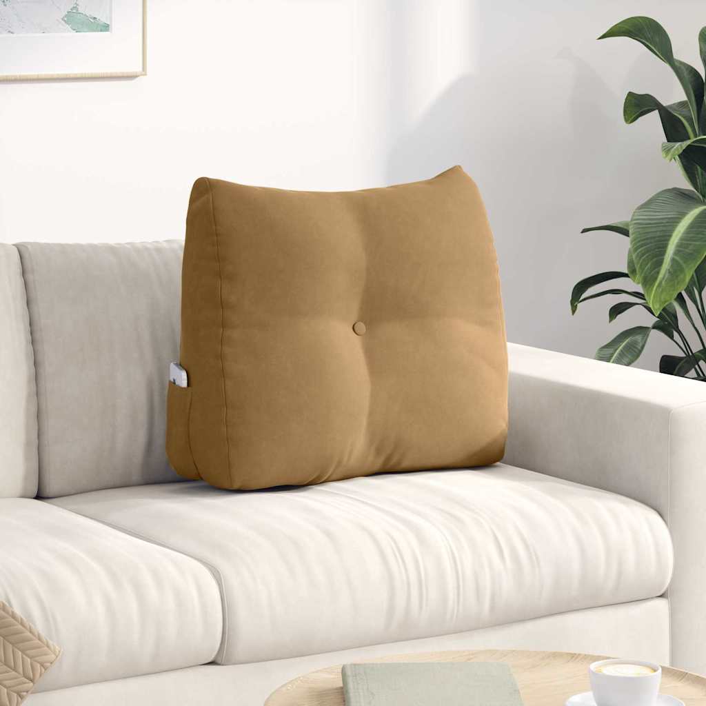 Vidaxx Rückenkissen braun 60 x 24 x 50 cm Samt