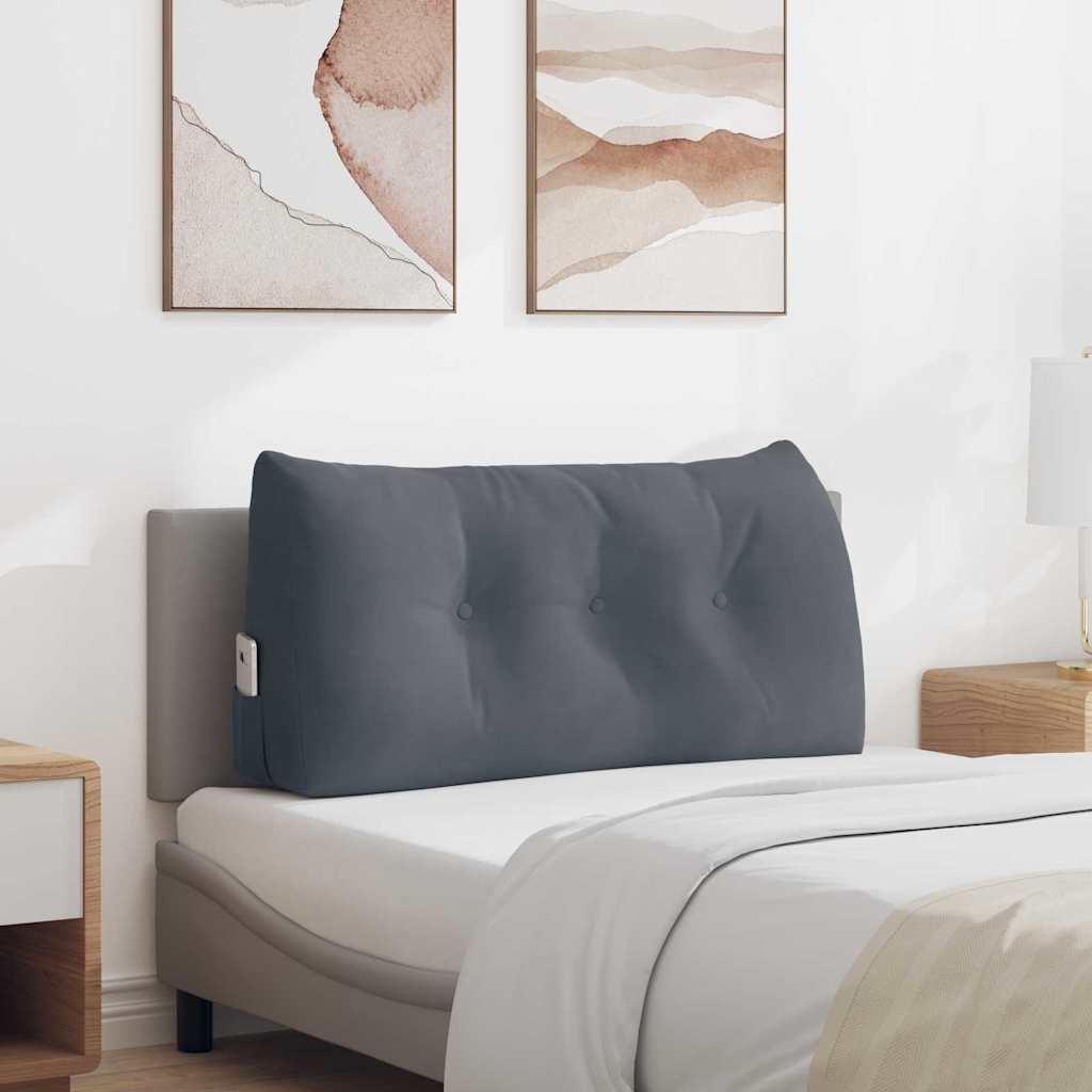 Vidaxx Rückenkissen dunkelgrau 100 x 24 x 50 cm Samt