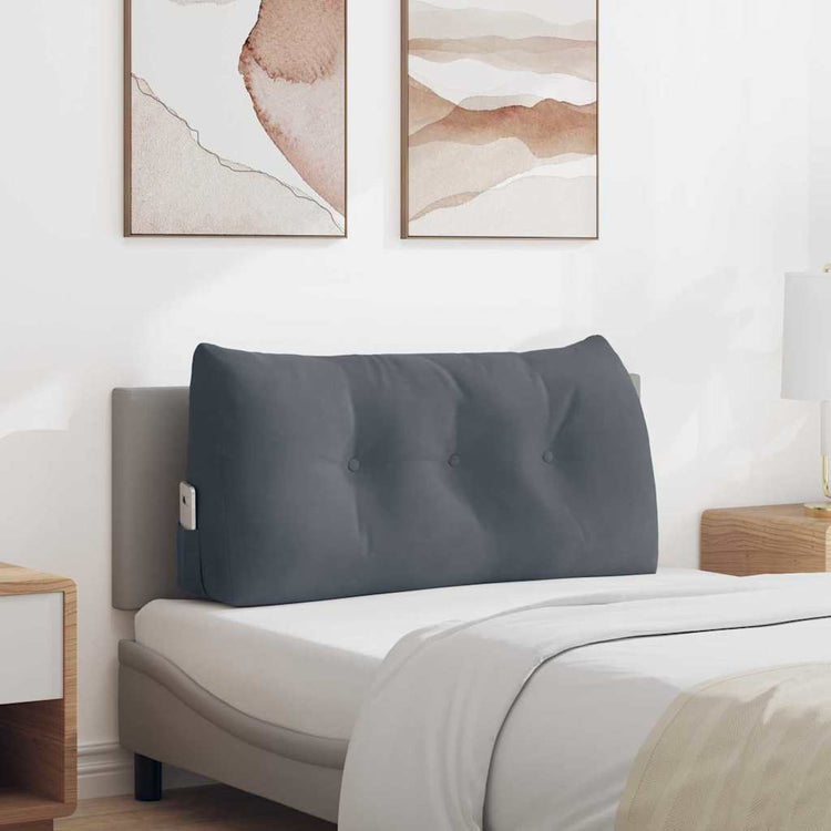 Vidaxx Rückenkissen dunkelgrau 100 x 24 x 50 cm Samt