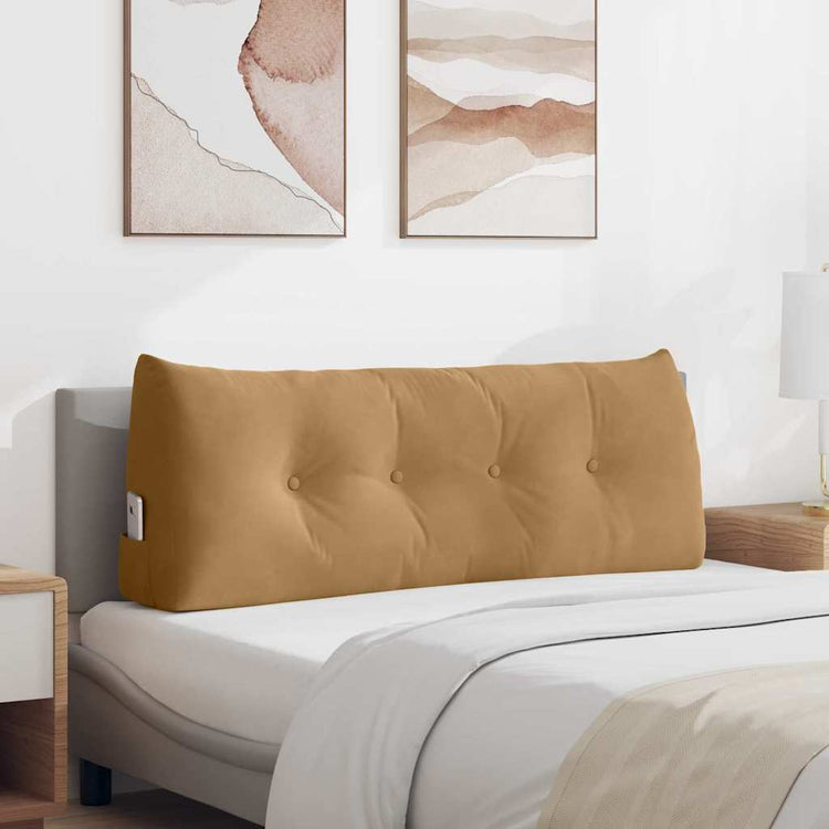 Vidaxx Rückenkissen braun 120 x 24 x 50 cm Samt