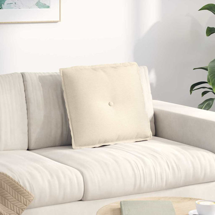 Vidaxx Rückenkissen Creme 50 x 45 cm Cordstoff