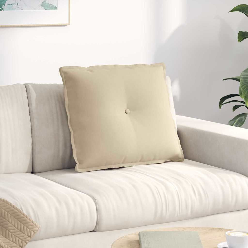 Vidaxx Rückenkissen Creme 60 x 50 cm aus Mikrofaserstoff
