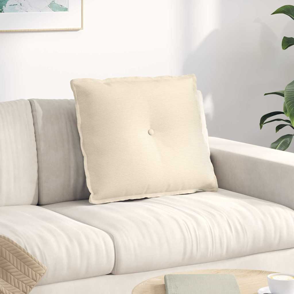 Vidaxx Rückenkissen Creme 60 x 50 cm Cordstoff