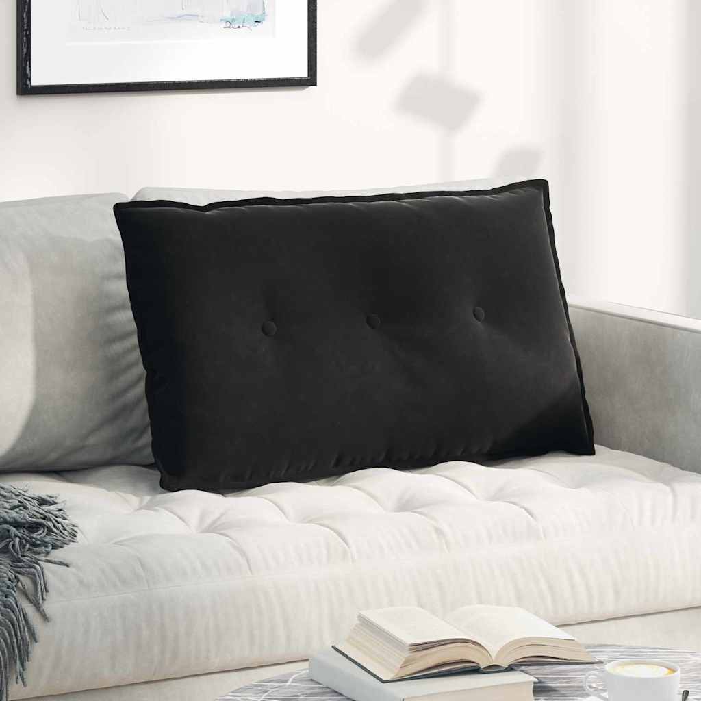Vidaxx Rückenkissen schwarz 80 x 50 cm Cordstoff