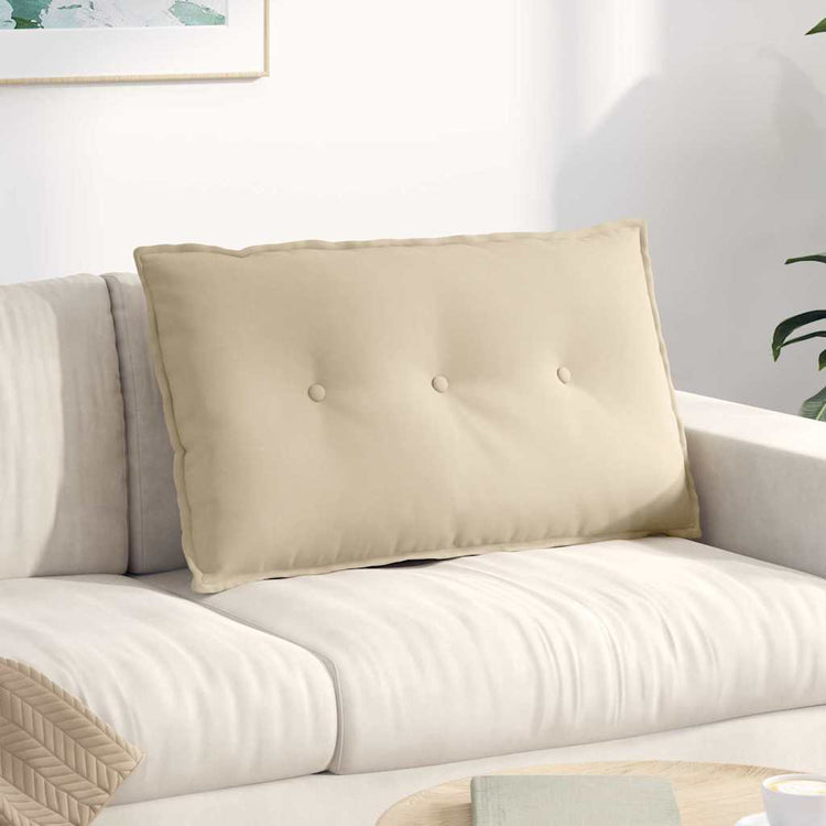 Vidaxx Rückenkissen Creme 80 x 50 cm aus Mikrofaserstoff