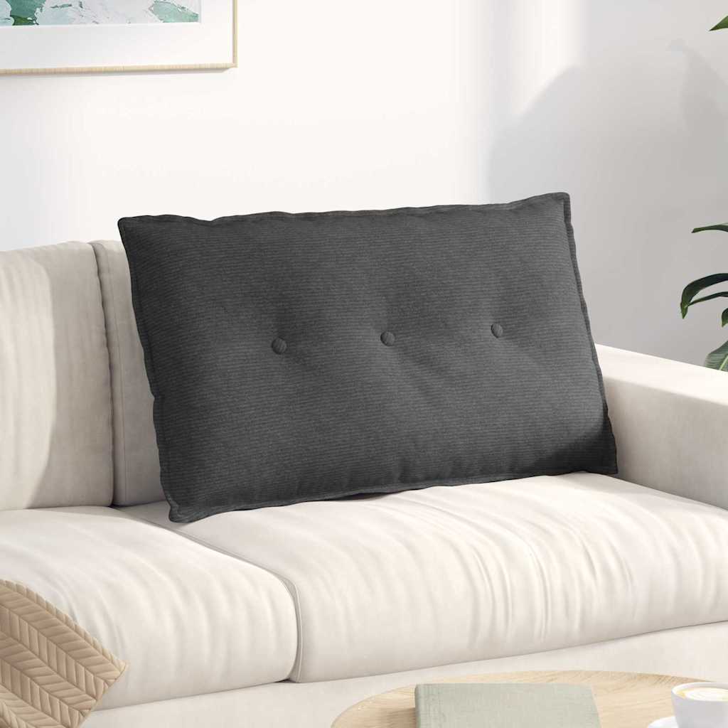 Vidaxx Rückenkissen dunkelgrau 80 x 50 cm Cordstoff