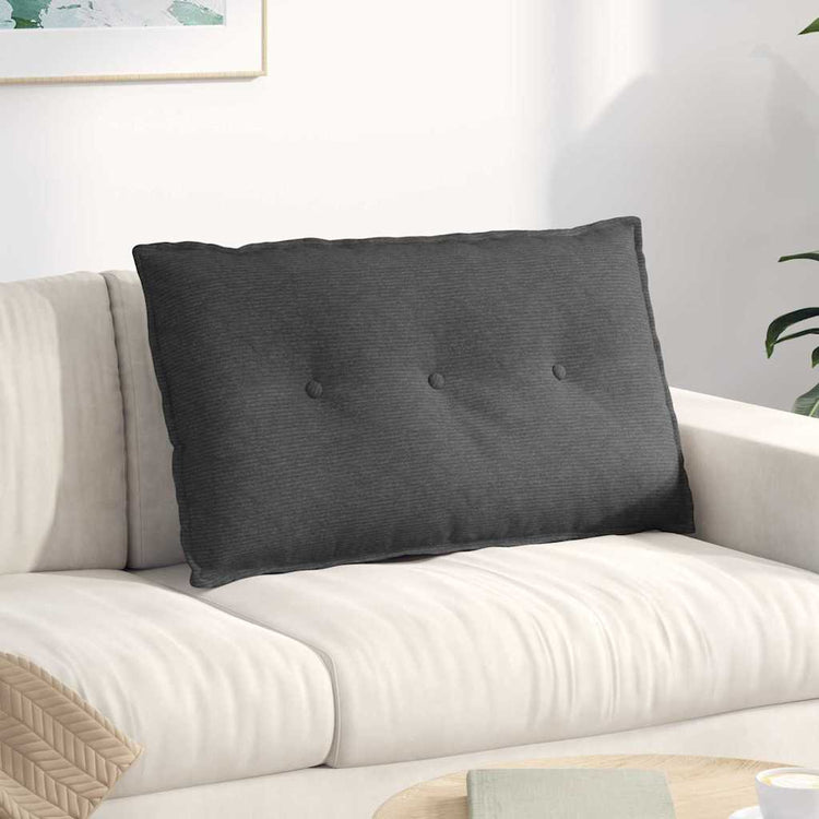 Vidaxx Rückenkissen dunkelgrau 80 x 50 cm Cordstoff