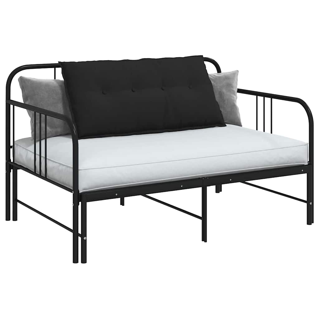 VidaXL Rückenkissen Schwarz 100 x 50 cm Mikrofaserstoff