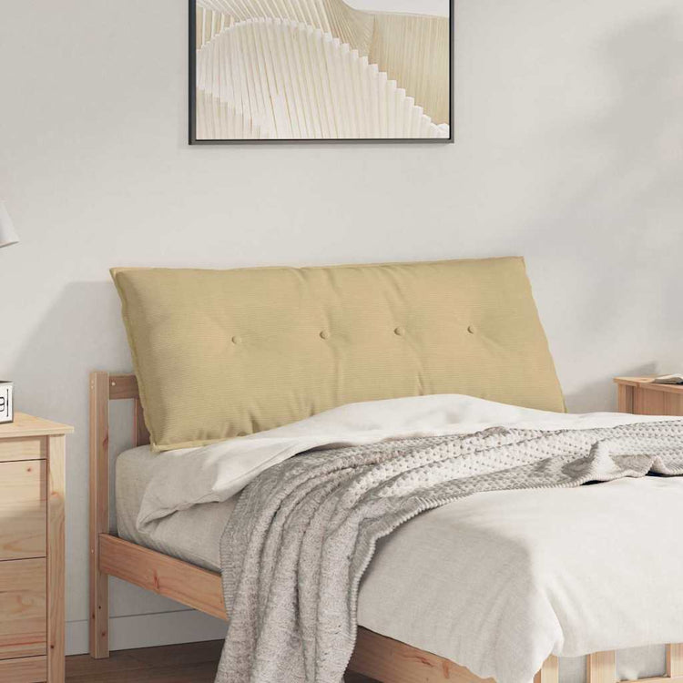 Vidaxx Rückenkissen grau grün 120 x 50 cm Cordstoff