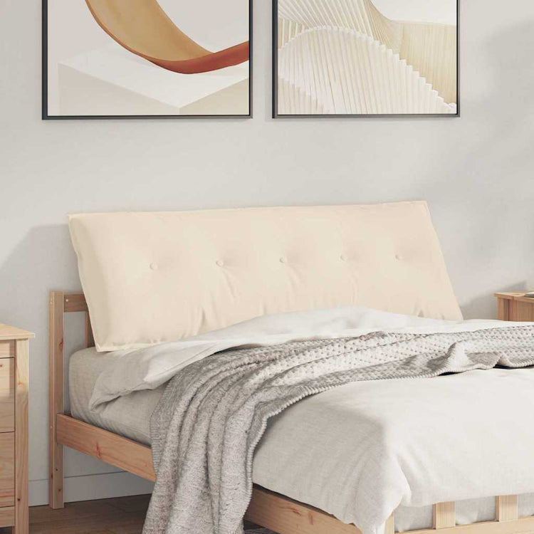VidaXL Rückenkissen Beige 140 x 50 cm Mikrofaserstoff