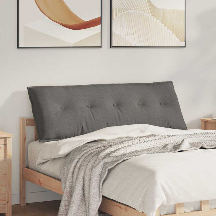 Vidaxx Rückenkissen hellgrau 140 x 50 cm Cordstoff