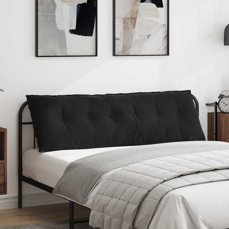 Vidaxx Rückenkissen Schwarz 160 x 50 cm Cordstoff