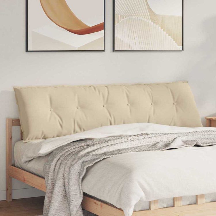 VidaXL Rückenkissen Creme 180 x 50 cm Mikrofaserstoff