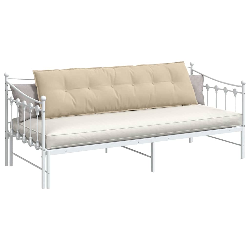 VidaXL Rückenkissen Creme 180 x 50 cm Mikrofaserstoff
