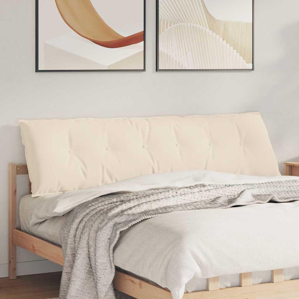 VidaXL Rückenkissen Beige 180 x 50 cm Mikrofaserstoff