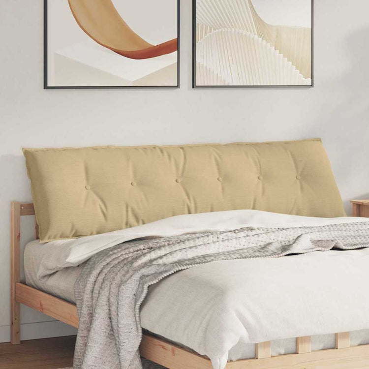 Vidaxx Rückenkissen grau grün 180 x 50 cm Cordstoff