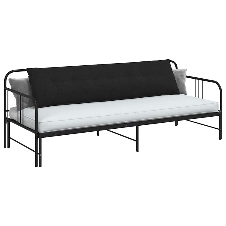 Vidaxx Rückenkissen schwarz 200 x 19 x 50 cm Stoff