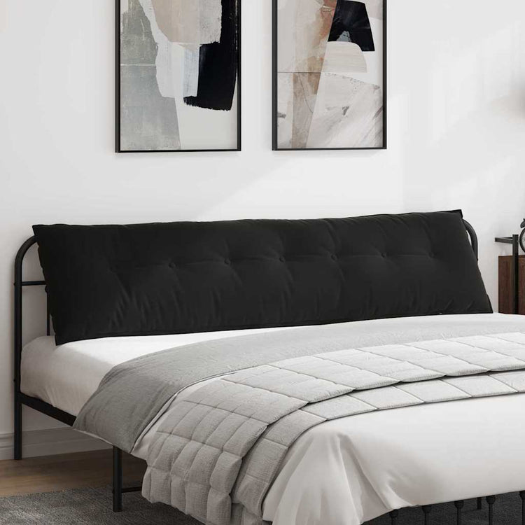 Vidaxx Rückenkissen schwarz 200 x 50 cm Cordstoff