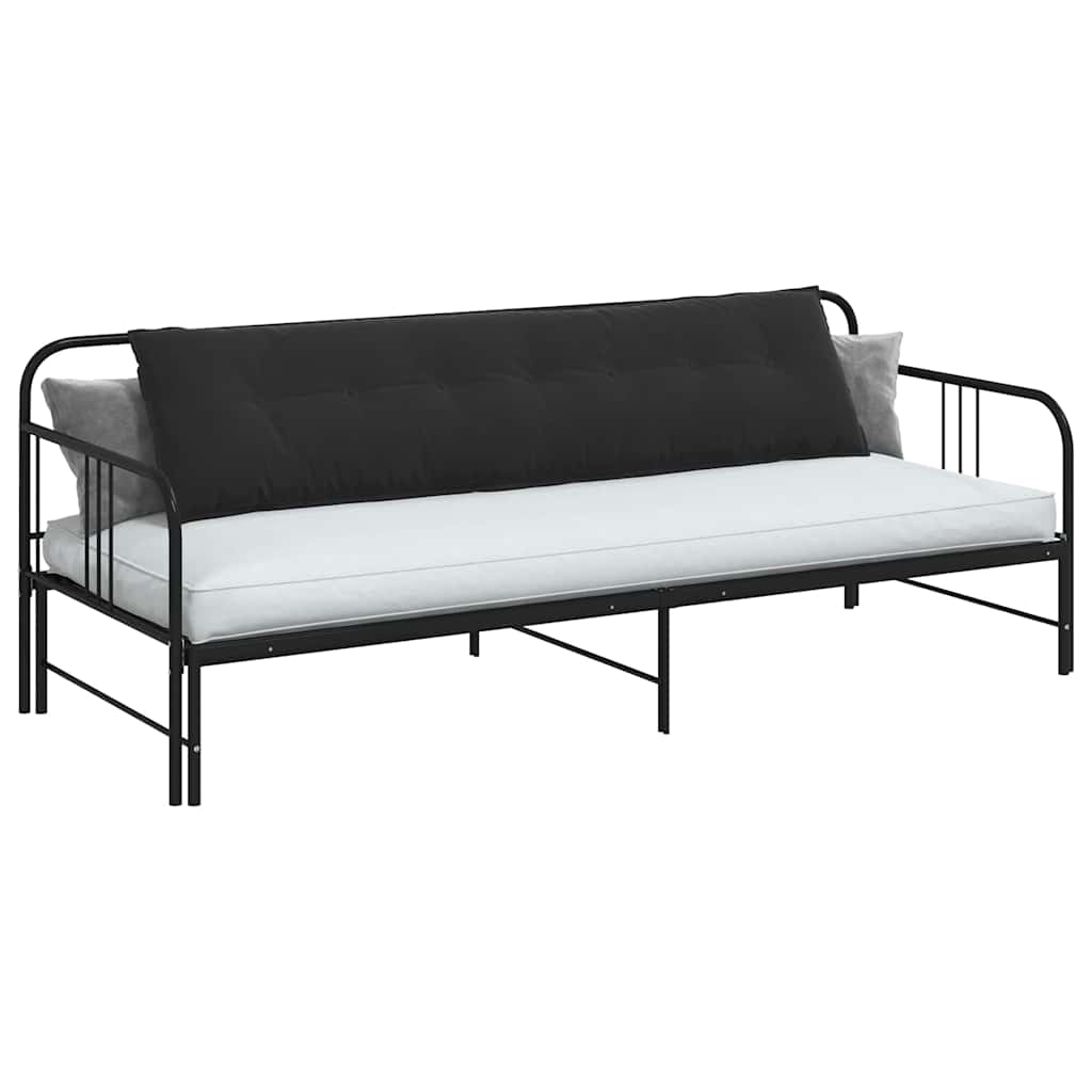Vidaxx Rückenkissen schwarz 200 x 50 cm Cordstoff