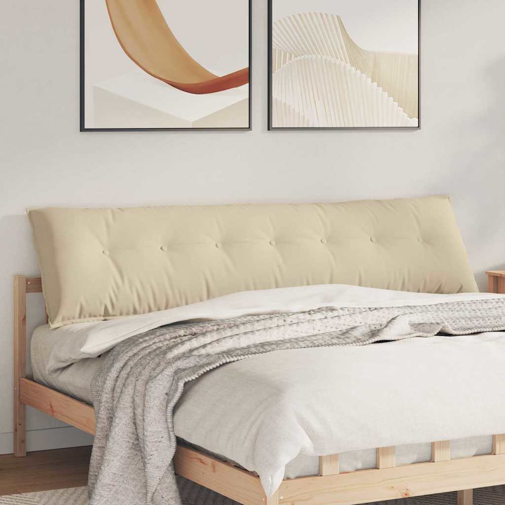 VidaXL Rückenkissen Creme 200 x 50 cm Mikrofaserstoff